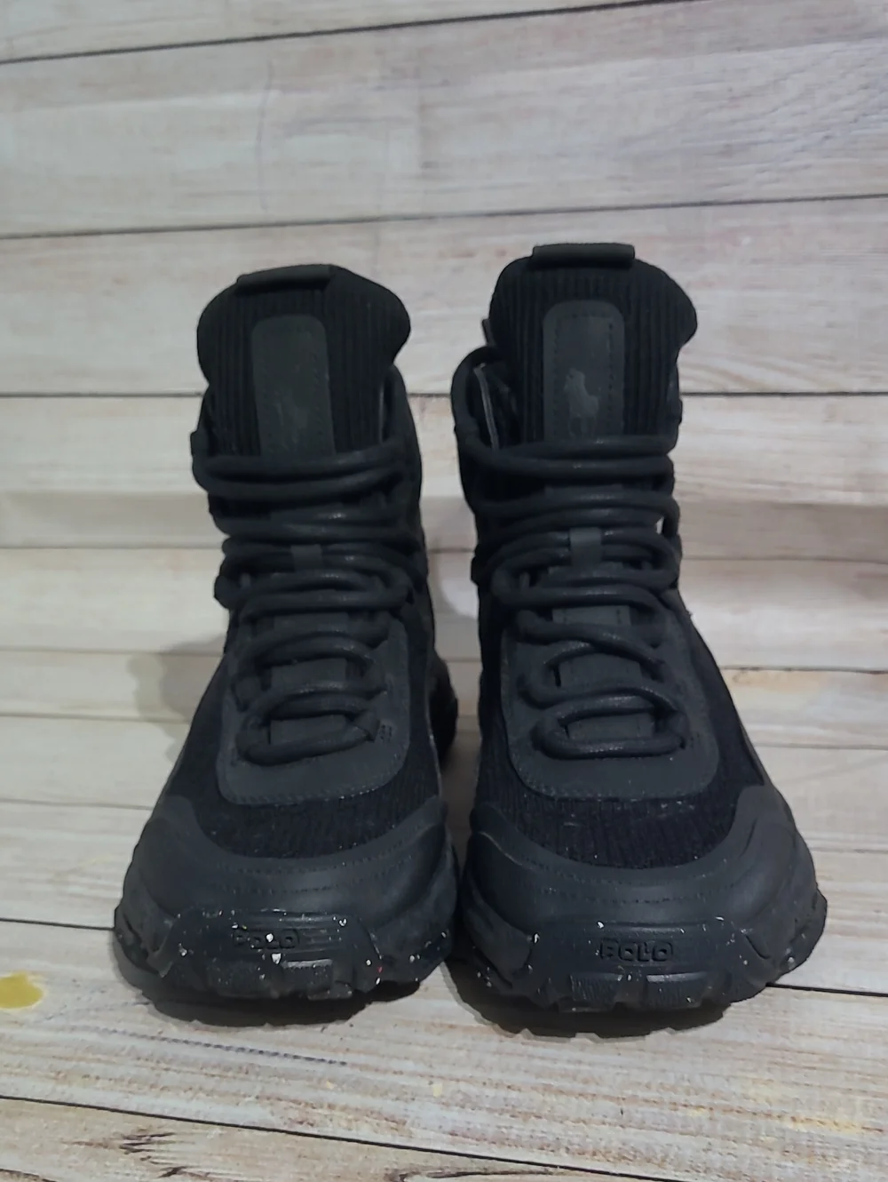 Ralph Lauren Polo-67 Adventure 300 Mid High Top Boots Men's 7-5 Black